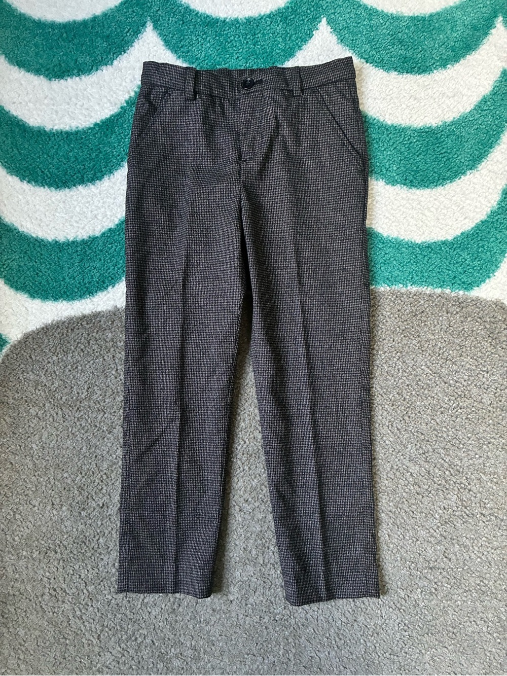 H&M Boys Checked Woven Suit (Grey/Black) Size 6 - Picture 8 of 13